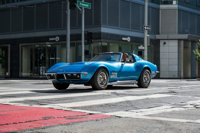 driving a classic car